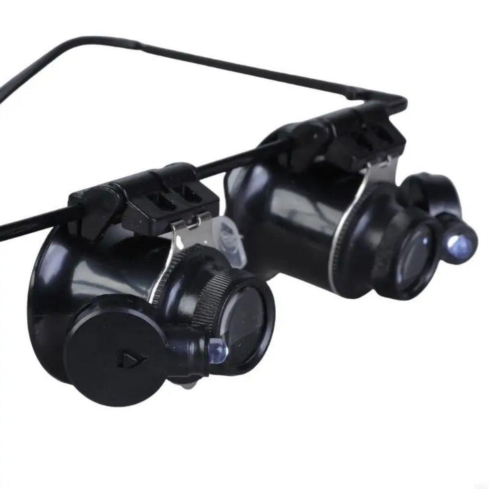 Headband Mount 20X Magnifier Double Eye Glasses Jewelry Appraisal