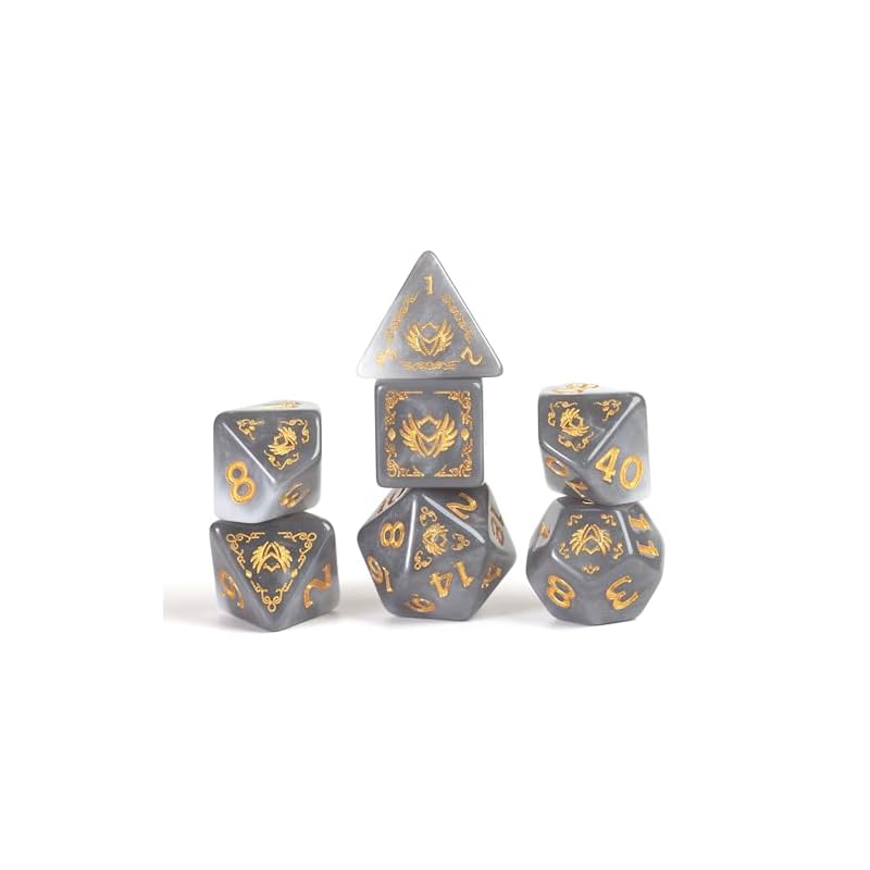 D&D Adventure Dice (Paladin Class: White)