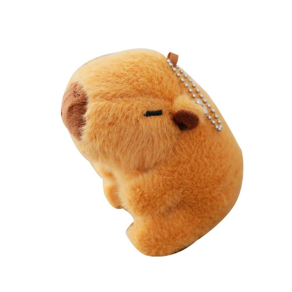 PP Cotton Kapybara Fluffty Animals Keyring Plush Cartoon Stuffed Car Key Ring  Kid Girl Boy