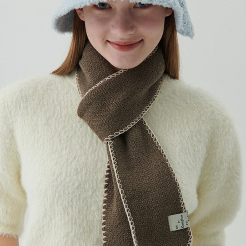 ALLINCOMPLETE Z Stitch Knit Mini Muffler (6 Colors)
