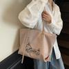 Casual Korean Style Dachshund Tote Bag Graffiti Puppy Cute Armpit Shoulder Bag Commuting Square Underarm Handbag Outdoor