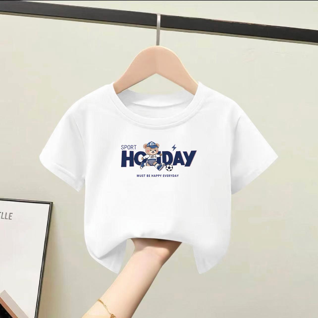 Children s T-shirt, short sleeved, round neck T-shirt, cartoon cute pattern 100