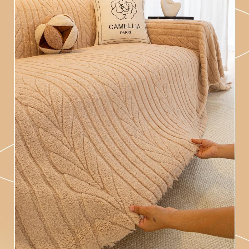 Shu cotton lint thickened sofa towel, a whole full-cover sofa cover in autumn and winter