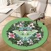 1pc Office Carpet Chair Mats Luna Moth with Lily Wreath Perfect for Decorating Office Chairs, Living Rooms, Or Bedrooms