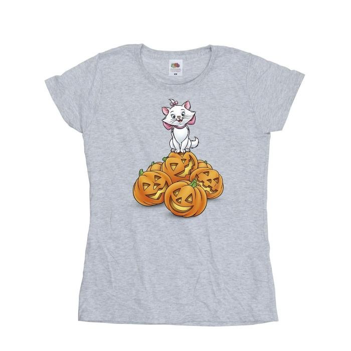 The Aristocats Womens/Ladies Marie Pumpkin Cotton Halloween T-Shirt