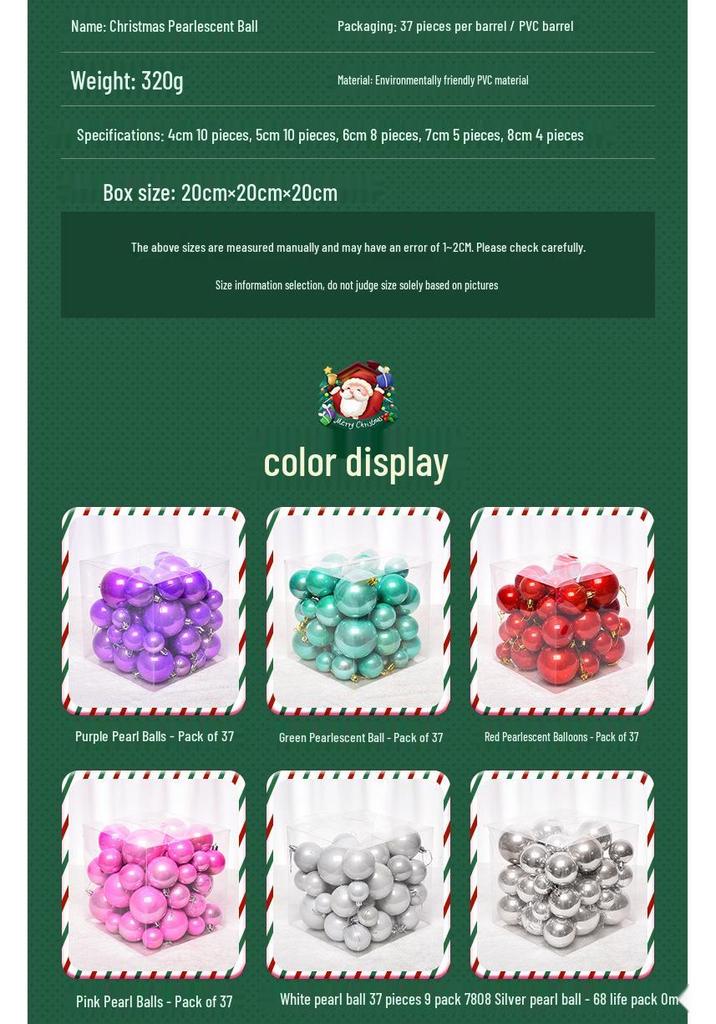 Electroplated Christmas Tree Ornament: Shiny, Colored Hanging Ball Decoration