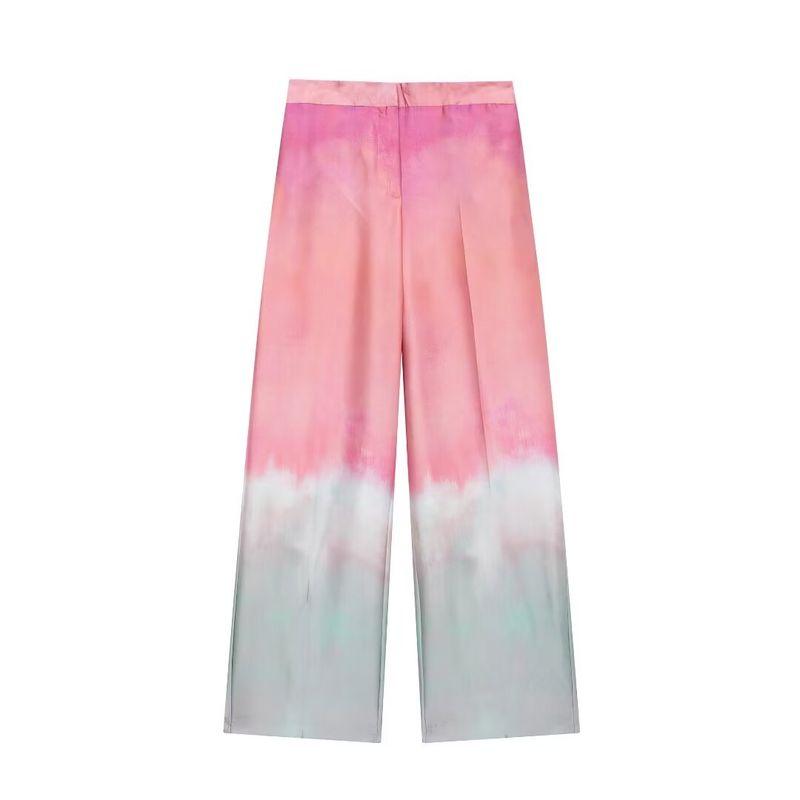

Kaslead New Arrival Women s Fashion Style Tie-Dye Print Shirt Casual Pants 8339211 8200202 Pants L