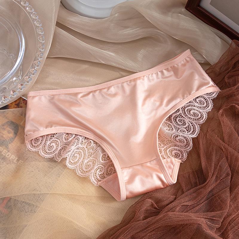Lace Butterfly Low-Rise Panties - Breathable Ice Silk