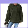 Hoodie Women Long Sleeve Pullover With Drawstring Kangaroo Pocket For Casual Wear