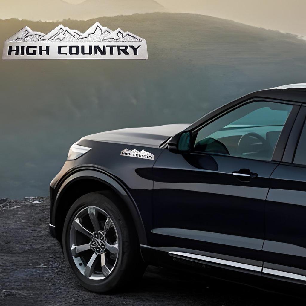 Emblema Auto High Country per Chevrolet, Jeep, Dodge, Ford - Adesivo Montagna Innevata