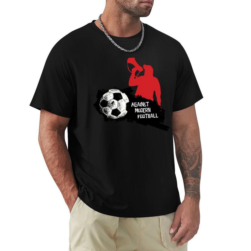 Tegen Modern Voetbal T-shirt zweet schattige kleding grafische t-shirts outfits voor mannen