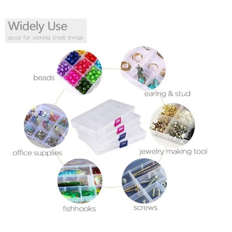 Bead Organizers Case with Multiple Compartments Home Accessory Supplies for Jewelry Making Sturdy Storage Container
