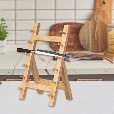 Knife Organizer Rack Storage Salmon Shelf for Home Decoration Collection Cabinets