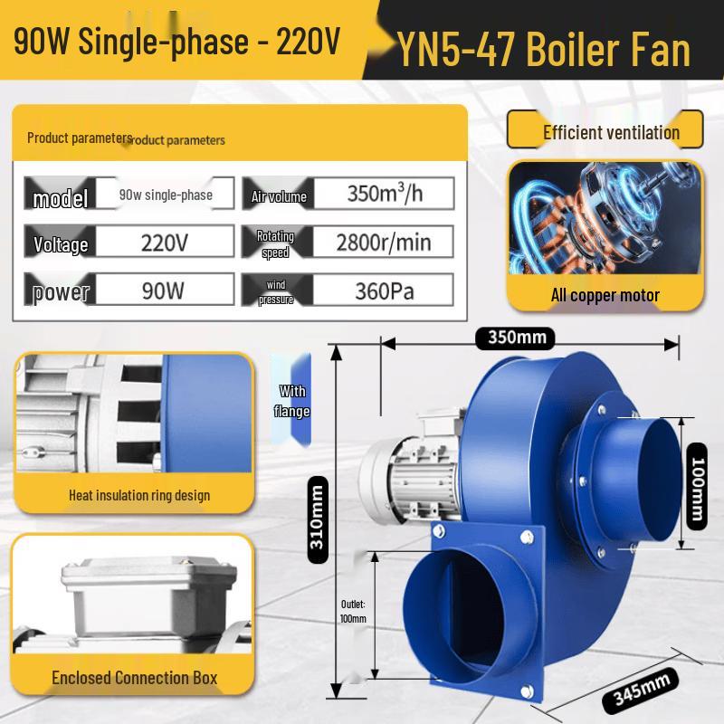 Rongyu 90W High-Pressure Centrifugal Draft Fan