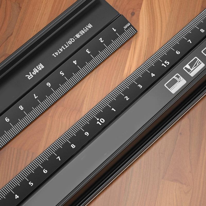 Professional Aluminum Alloy Ruler Metal Measuring Tool For Students Architects Engineering Drafting Measuring Drawing