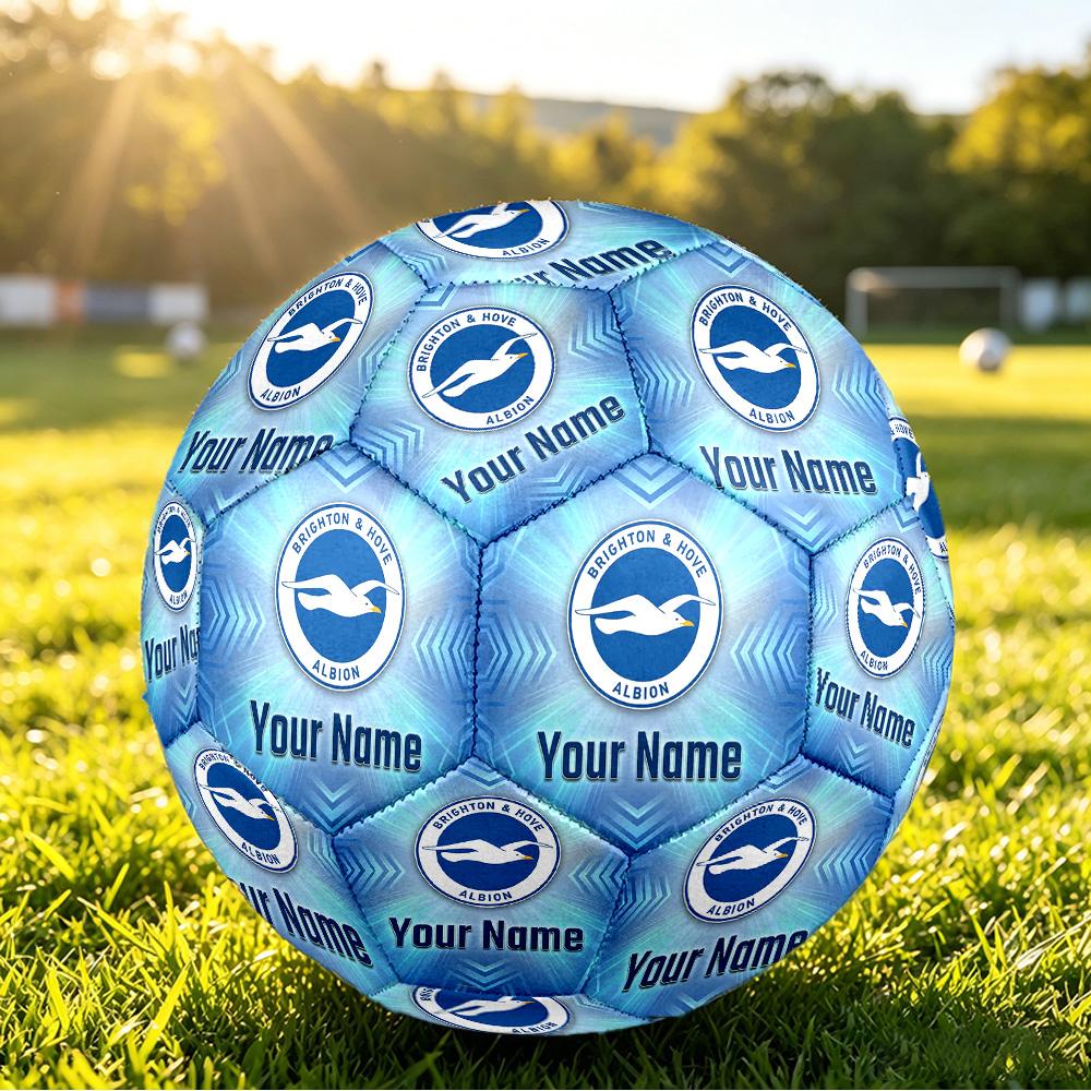 Personalized Size 5 Football Brighton & Hove Albion Football Pattern Outdoor Game Sports Ball Gift
