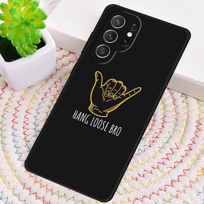 Surfer Surf Hang Loose Shaka TPU Phone Case For Samsung Galaxy note 10 pro S26 S25 S24 S23 S22 Ultra Plus S21 FE S20 Cover