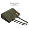 Women's Olive Green Retro Tote Bag - High-end Shoulder Bag for Autumn/Winter 2025