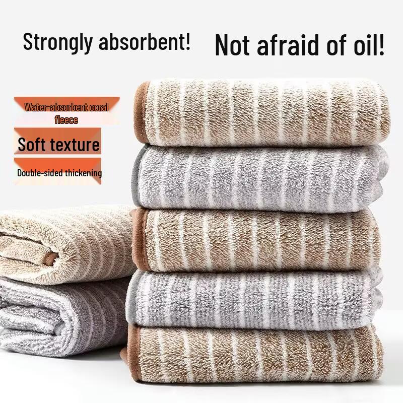 Non-Stick Oil-Resistant Absorbent Dishcloth: Easy-Clean Kitchen Towel & Table Cleaning Cloth