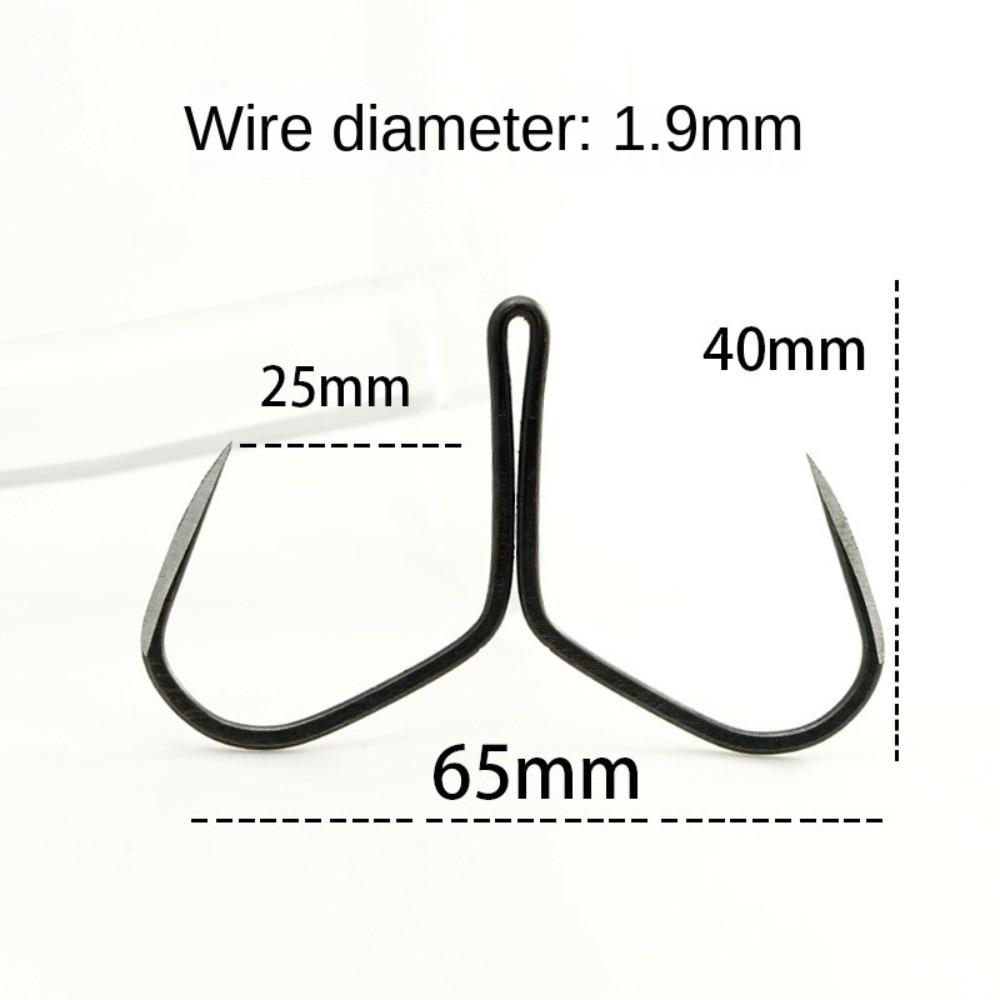 10pcs High Carbon Steel Butterfly Hook Duple Hooks Strong Anchor Hook  Tackle Accessorie