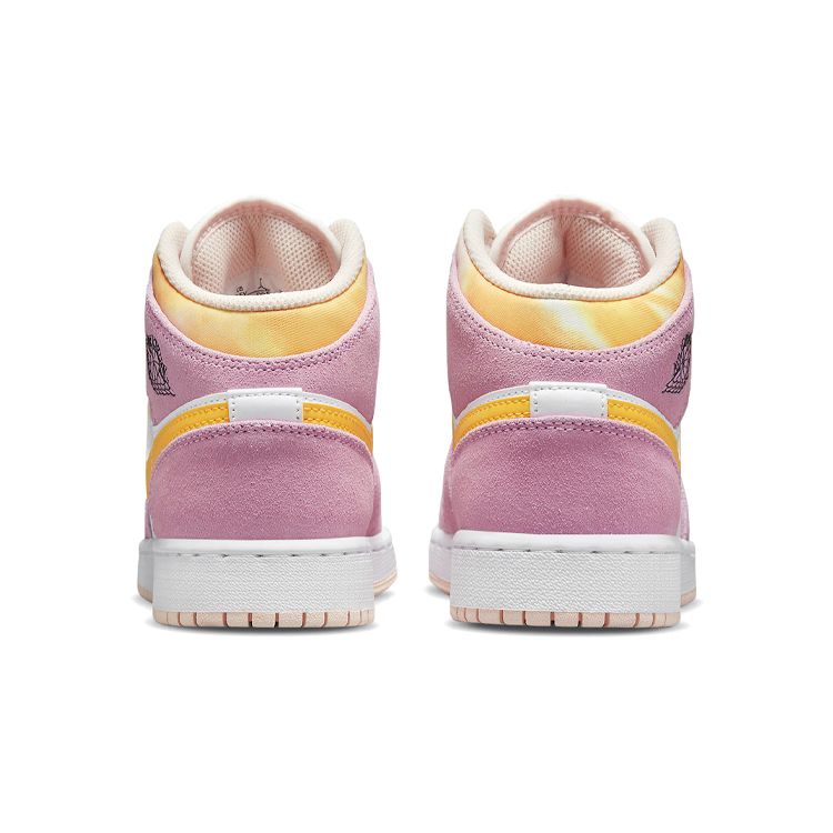 Air Jordan 1 Mid SE GS Arctic Pink Kids Sneakers Light-Arctic-Pink University-Gold White DC9517-600