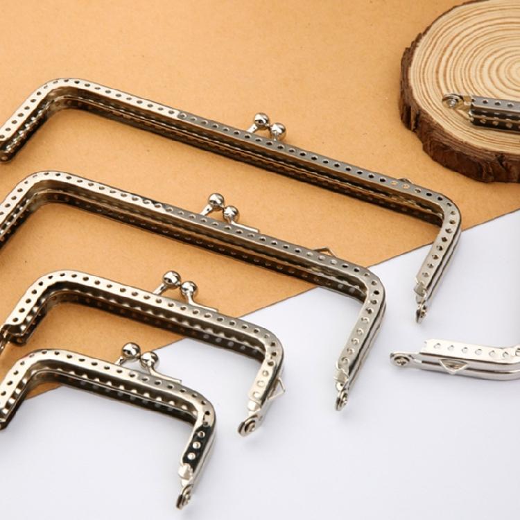 Kwadratowa Metalowa Rama Zapięcie typu Kiss Clasp Uchwyt do Torebki Rama z Zapięciem Kiss Clasp Rama do Tworzenia Torebek Kwadratowa Torebka Kopertówka Rama Rękodzieło DIY