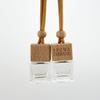 1Pcs 8Ml Diffusers Essential Oils Empty Wooden Bottle Square Lid Car Hanging Accessories Perfume Bottles Freshener Oil Diffuser