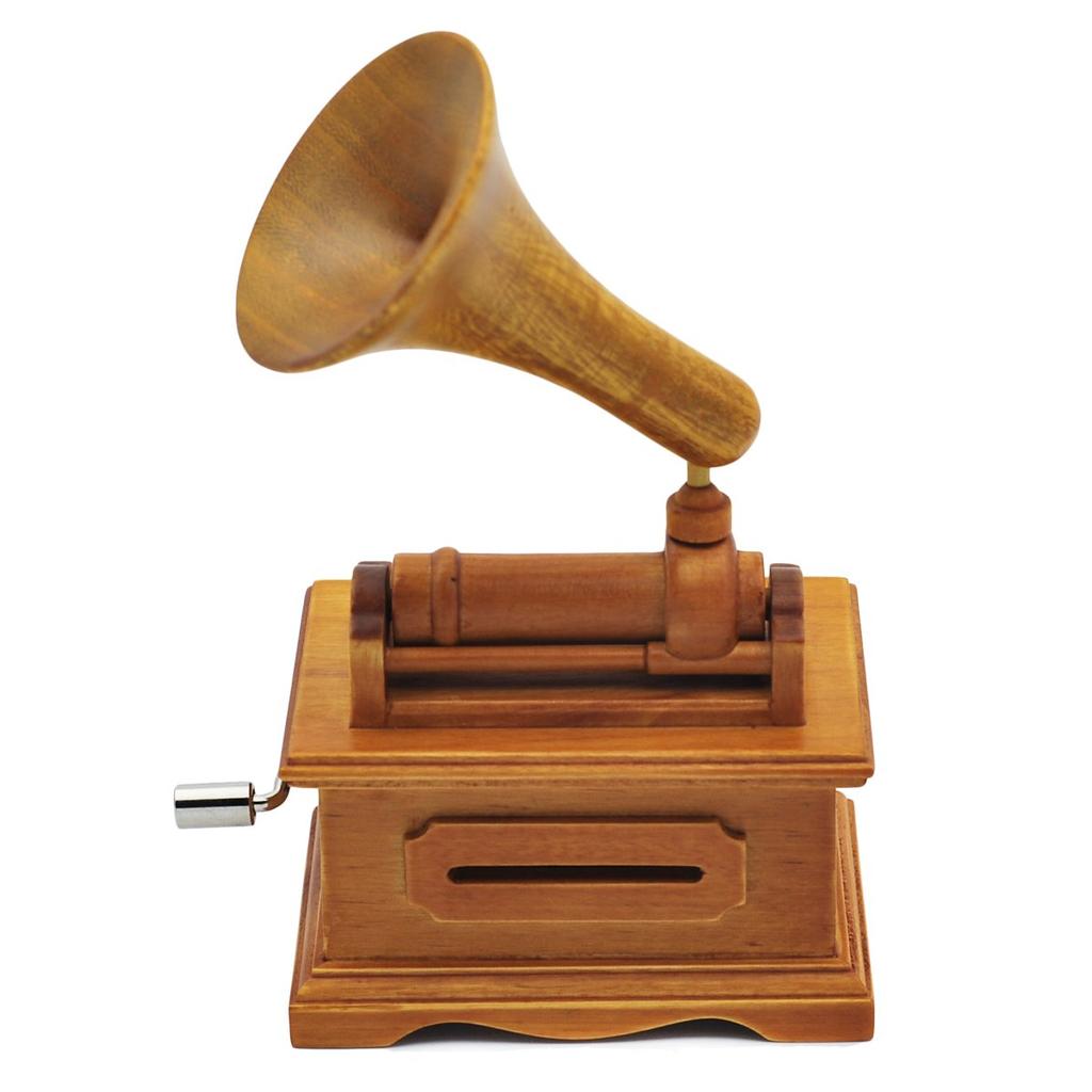 Music Box Wooden Gramophone Make Your Own Song with Wingo Gift