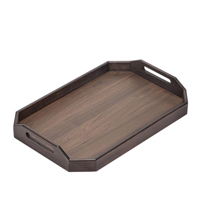 

ZISIZ Bamboo Serving Tray with Handles, 2-Piece Set