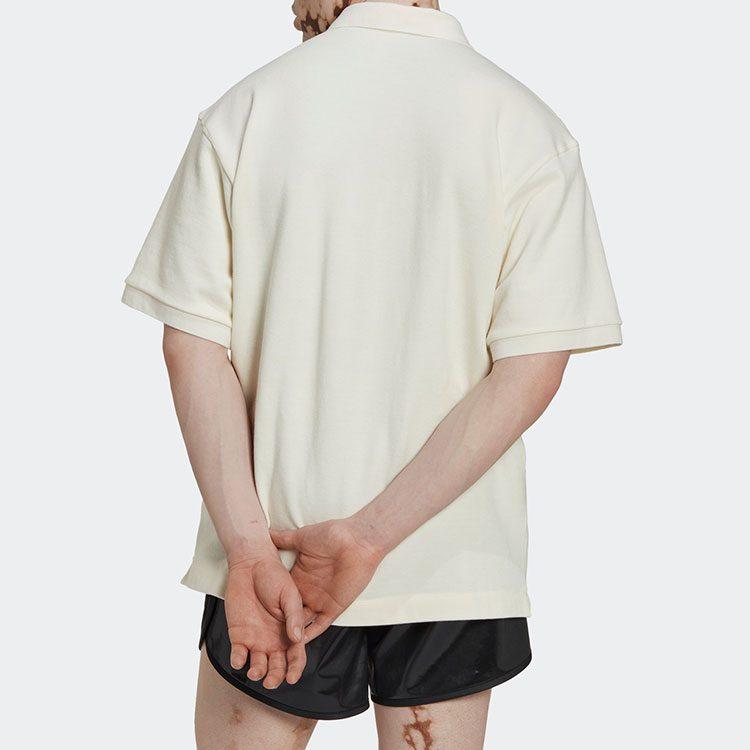 Adidas Originals Blue Version Collection Polo Shirts Men's Pink White Polo Collar Moderate Straight Fit HM2347