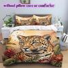 Watercolor Animal Painting Pattern Bedding,Quilt Set Quilt Cover Pillowcase Home Birthday Gift (1*duvet Cover+2*pillowcase,without Core)