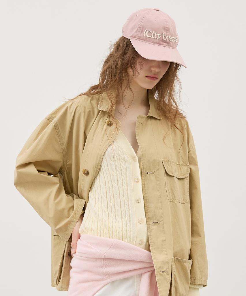 CITYBREEZE Mute Logo Embroidered Wide Ball Cap_Indie Pink