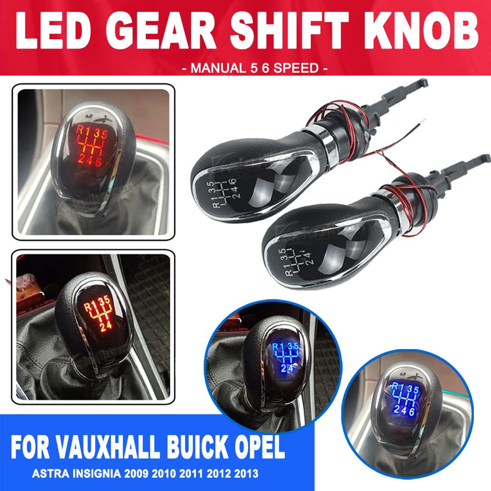 LED Light Car Gear Shift Knob Shifter Lever Pen Manual 5 6 Speed for Vauxhall Buick Excelle GT/XT Opel Astra Insignia 2009-2013