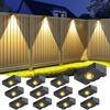 VOLISUN Solar Fence Lights Outdoor 12 Pack, 3 Color Temperature Solar Light