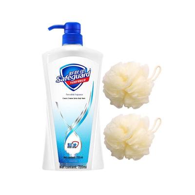 Safeguard Pure White Shower Gel with 2 Loofahs