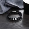 Personalized Bracelets Black Braided Rope For Men Engraved 2 Names Promised Multiturn Bangles Custom Anniversary Souvenir GiftAnniversary Gift Idea