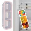 Snack Container   Proof Stainless Steel 3 Compartments Easy Cleaning Metal Snack Container