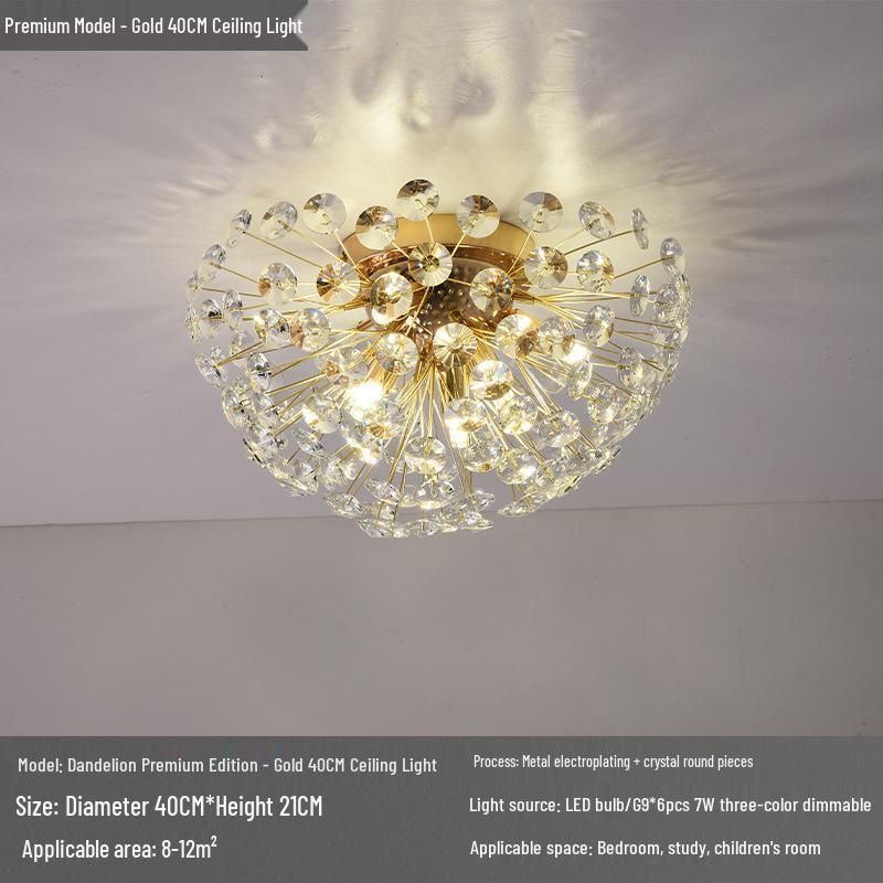 Modern Crystal Dandelion Chandelier for Living Room, Bedroom, or Dining Room - 2025 Style