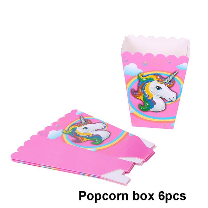 Unicorn Party Supplies Tableware Set Unicorni Paper Cup Plate Cake Topper Kids Happy Birthday Party Baby Shower Girl Decorations