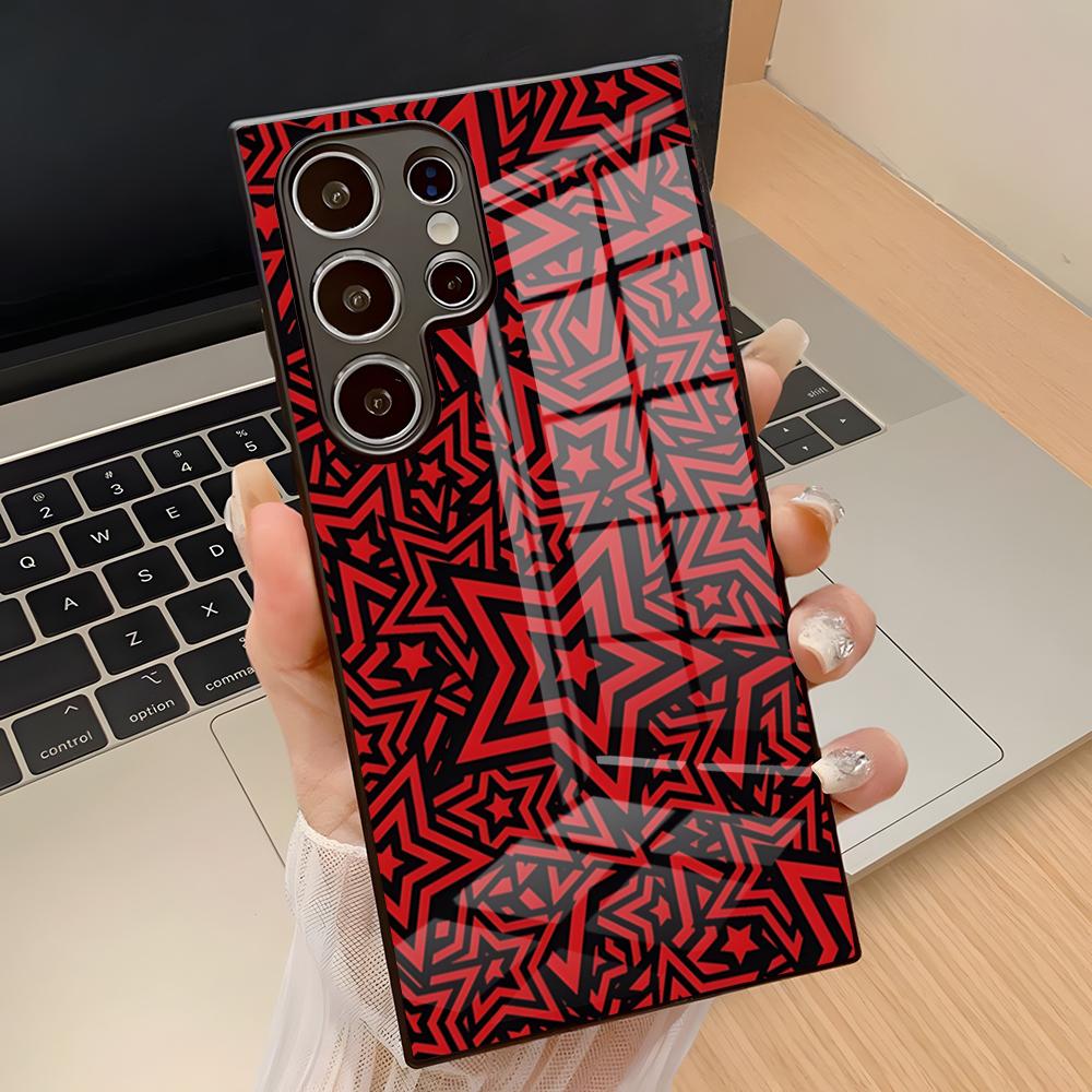 Fashion INS Stars Phone Case For S25 Ultra Samsung S26 S24 Fe S22 S20 S23 21 Plus A54 A34 A53 A16 Glass Cover