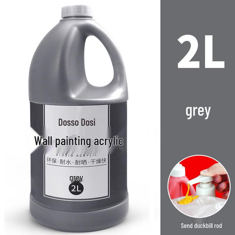 2L Acrylic Paint Bucket for Wall, Textile & Graffiti DIY Projects