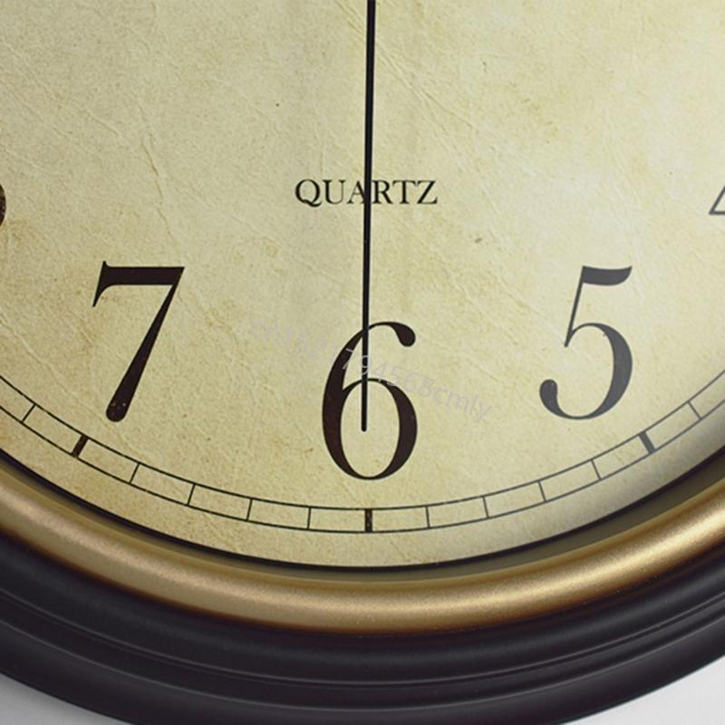 Nordic Vintage Wall Clock European Quiet Clocks for Living Room Decorations 6XDE