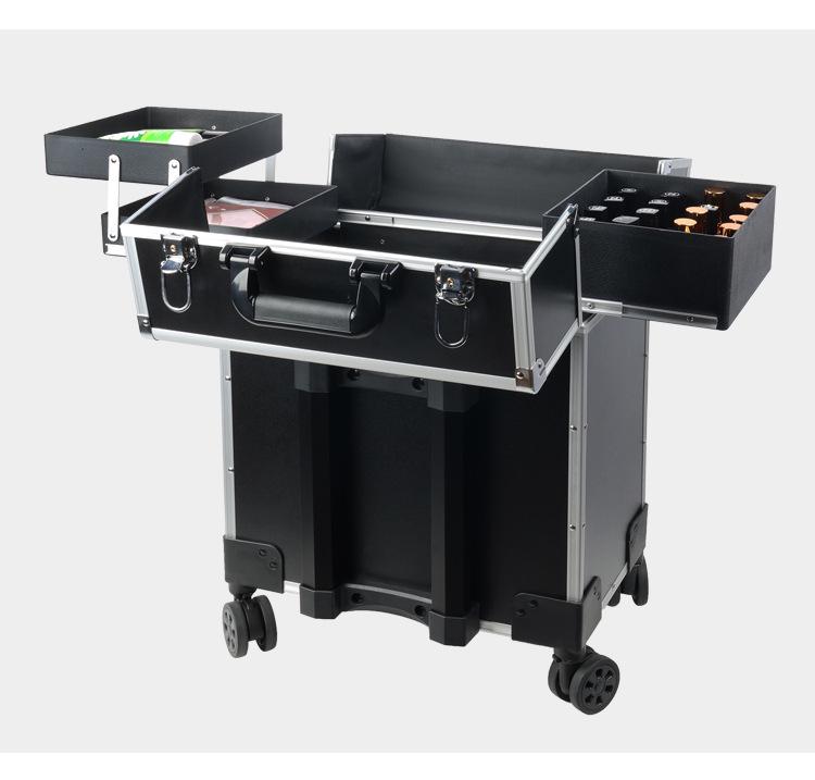 Large Universal Makeup Case with Wheels - Professional Storage for Beauty, Hairdressing, Nail Art, and Tattoo Supplies