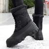 Men's Winter Warm Snow Boots Camouflage Hiking Boots Outdoor Knee High Duck Boots Climbing Boots Waterproof  Plus Size