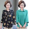 Women's Shirt Plus Size Cardigan Cotton Silk Long Sleeved Floral Shirt Summer