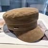 Modern Velvet Beret Hat For Women With Sun Shade For Fall Winter Casual Style