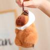 Capybara Doll Strawberry Kapibara Plush Toy Kapibara Snap Ring Capybara Doll Keychain