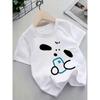 European sizes Cute Summer Short-Sleeve T-Shirt for Kids Featuring a Cartoon Dog Design, Trendy And Fashionable