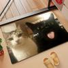 Cute Cartoon Kawaii Cat Door Mat Bath Microfiber Decorative Versatile Flannel Floor Mat Quick Dry Absorbent Non-slip Sole
