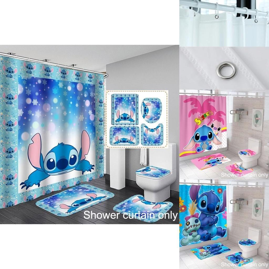 Rideau de douche Lilo & Stitch Impression numérique Imperméable et Anti-rouille